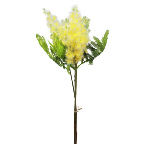 Floristik24 Kunstig plante Sølv Acacia Mimosa Gul Blomstrende 53cm 3 Stk