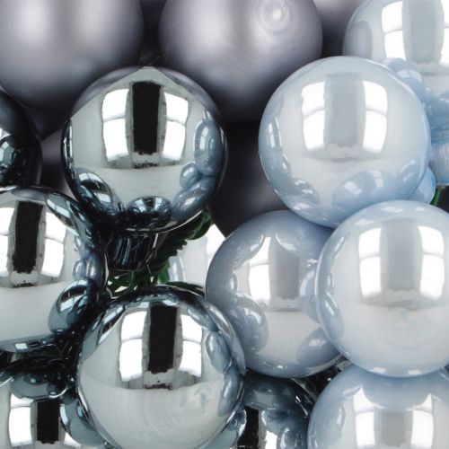 Artikel Mini julekugler glas spejlbær blå toner 25mm 140 stk