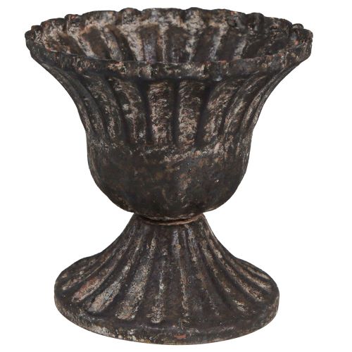 Artikel Mini dekorativ kop vintage metal sort rust Ø8cm H8,5cm 2stk