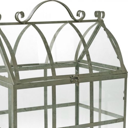Floristik24 Mini Drivhus Lille Dekorativt Glashus Metal Glas H51cm