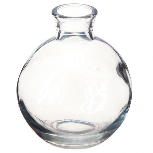 Mini Glasvaser Bulbous Blå Tonet Ø7,5cm H9cm 6 stk