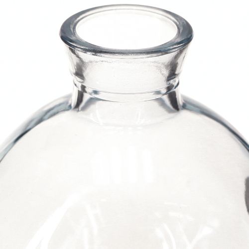 Artikel Mini Glasvaser Bulbous Blå Tonet Ø7,5cm H9cm 6 stk
