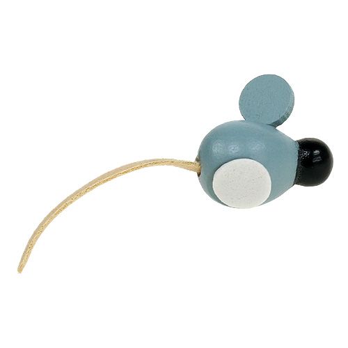 Floristik24 Mini træmus hvid grå 2cm 24p