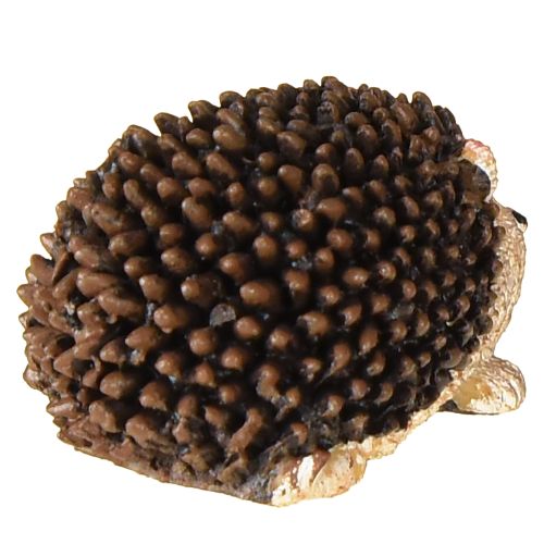 Artikel Mini pindsvin dekorationsfigurer efterår håndmalede 4×2,5×2 cm 6 stk.