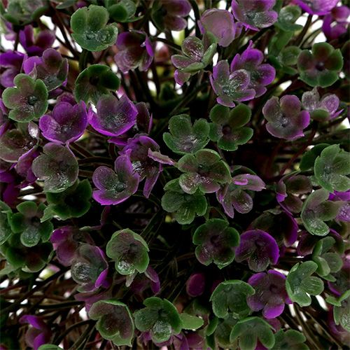 Artikel Mini dekorativ kugle lilla med kunstige blomster Ø10cm 1 stk