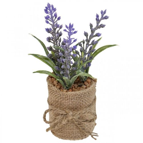 Floristik24 Kunstig lavendel Kunstig lavendelplante i jutesæk H15cm