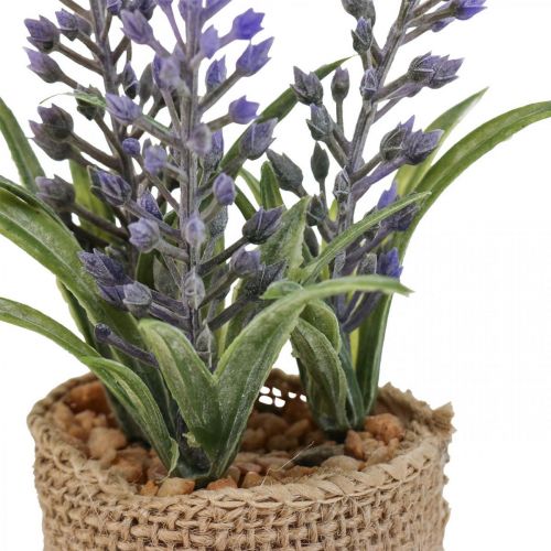 Floristik24 Kunstig lavendel Kunstig lavendelplante i jutesæk H15cm