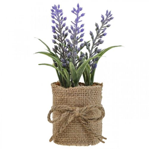 Floristik24 Kunstig lavendel Kunstig lavendelplante i jutesæk H15cm