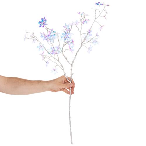 Kunstig blomstrende gren med iriserende blomster, 80 cm | Floristik24.dk