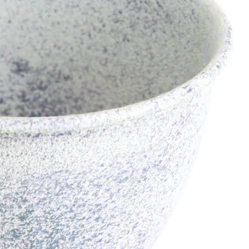 Artikel Mini trofæ vase kalk metal hvid blå H11,5cm 2stk