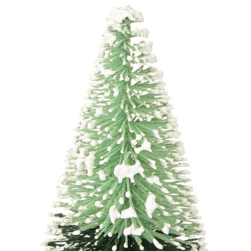 Floristik24 Mini kunstigt juletræ med sne Ø5cm H10cm 6 stk.