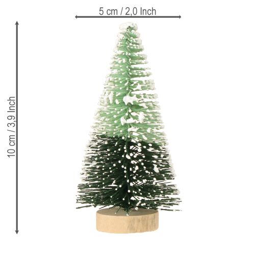 Floristik24 Mini kunstigt juletræ med sne Ø5cm H10cm 6 stk.