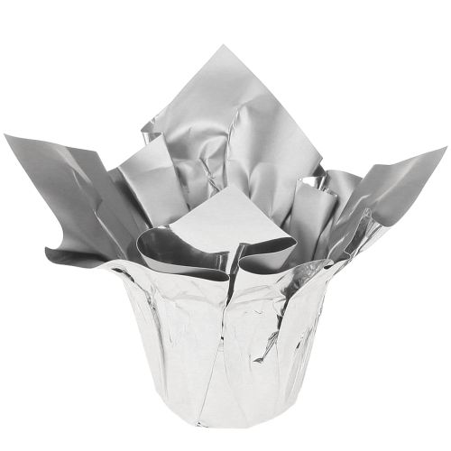 Artikel Mini plantekasse sølv gaveemballage Ø4,5cm H7cm 8 stk