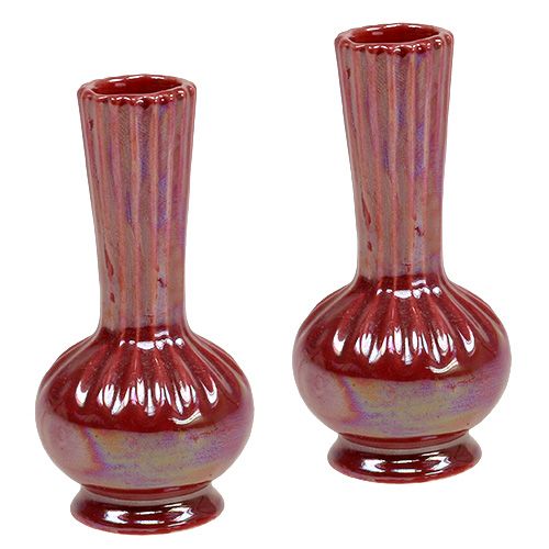 Floristik24 Mini vase Ø5cm H10cm perlemorød 6 stk