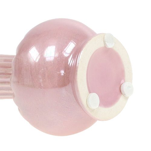 Floristik24 Mini vase perlemor pink Ø5cm H10cm 6stk