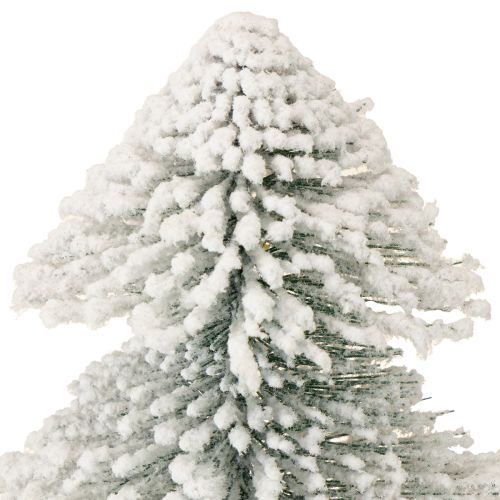 Floristik24 Mini juletræ med LED-belysning i gran med sne, 28 cm