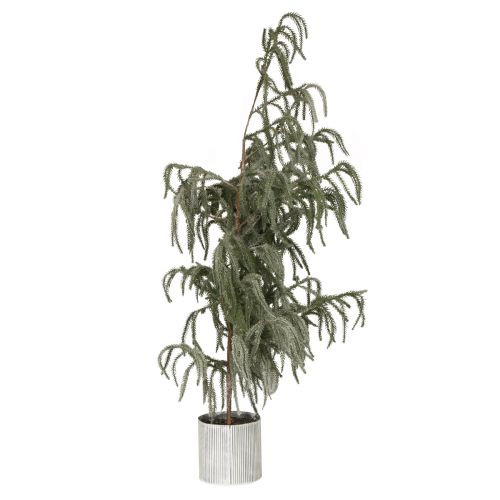 Artikel Mini juletræ i potte med sne om vinteren 45x110cm
