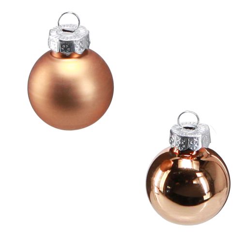 Floristik24 Mini juletræskugler glas i guld Ø2,5cm 22 stk