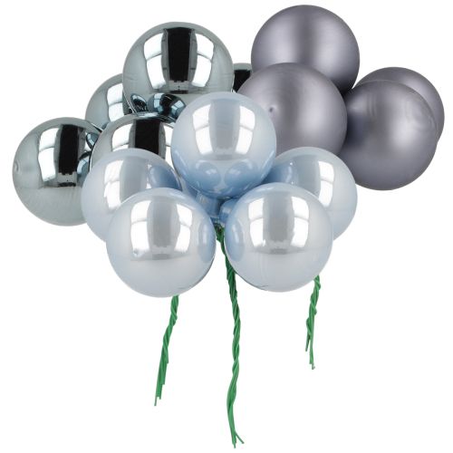 Floristik24 Mini julekugler glas blå mat metallisk 40mm 32 stk