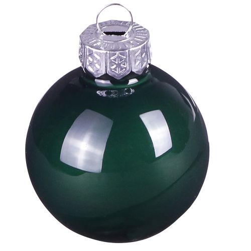 Artikel Mini julekugler glas grøn emalje Ø3cm 22 stk