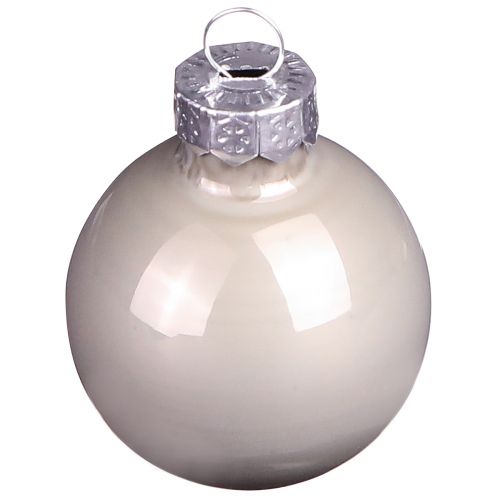Mini julekugler glasgrøn perlemorsgrå Ø3cm 22 stk | Floristik24.dk