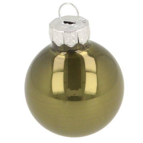 Artikel Mini julekugler glas grøn sølvgrå Ø3cm 22 stk