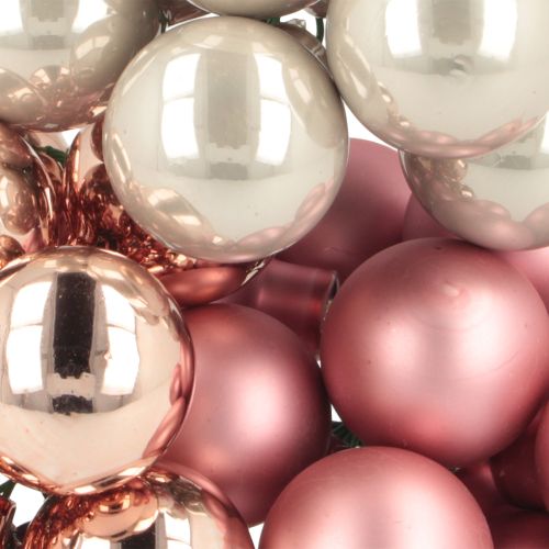 Artikel Mini julekugler glas pink creme Ø25mm 140 stk