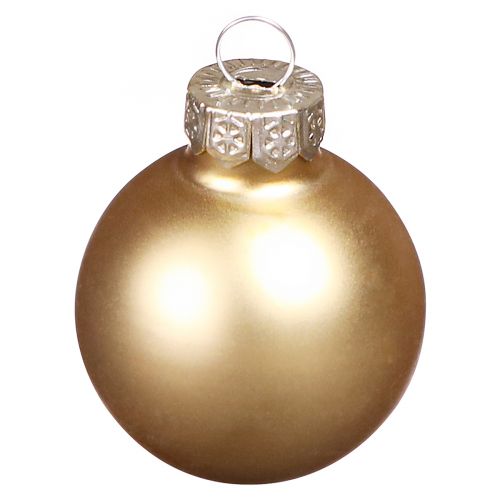 Artikel Mini julekugler glas i guld mat glans Ø3cm 22 stk