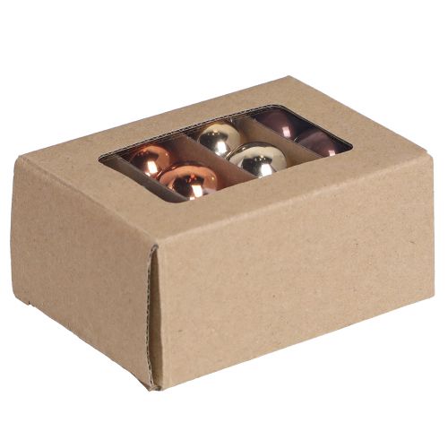 Artikel Mini julekugler guldbrun mix glas Ø3,5cm 22 stk