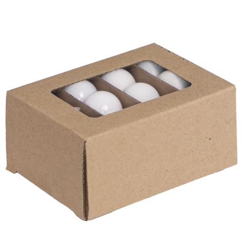 Artikel Mini julekugler hvid glasemalje Ø3cm 22 stk