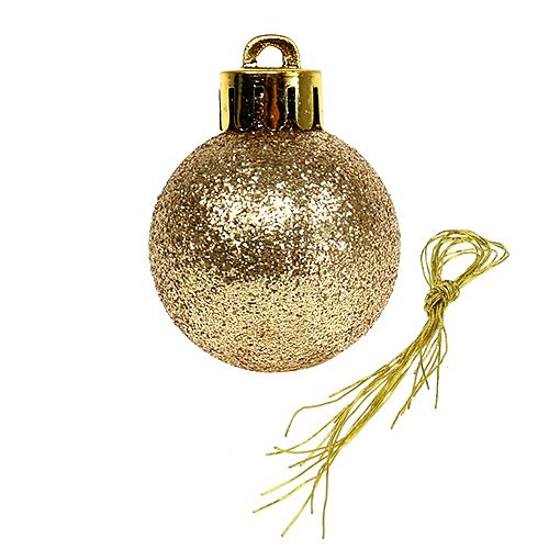Artikel Mini julekugle guld Ø3cm 14 stk