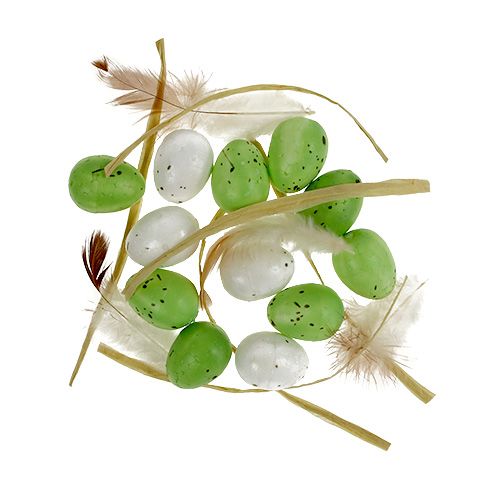 Floristik24 Miniæggegrøn-hvide 2,5cm 48 stk