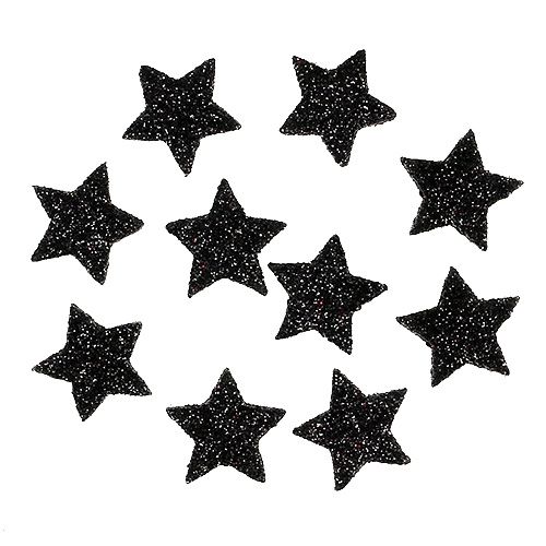 Artikel Mini glitterstjerne sort 2,5 cm 96 stk