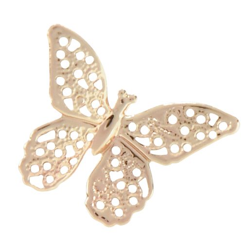 Artikel Mini sommerfugle metal scatter dekoration gylden 3cm 50 stk
