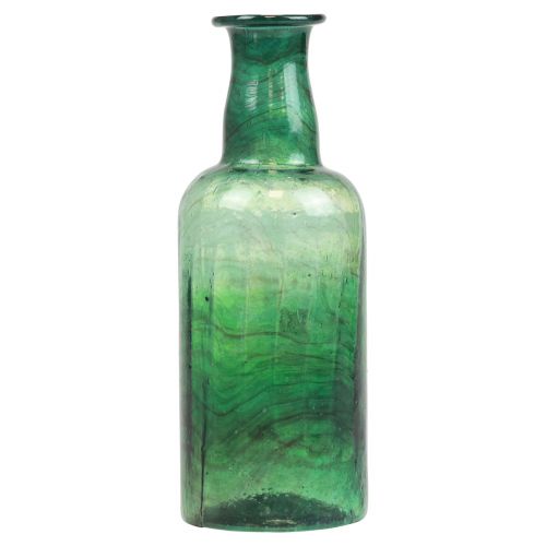 Mini vase glasflaske vase blomstervase grøn Ø6cm H17cm