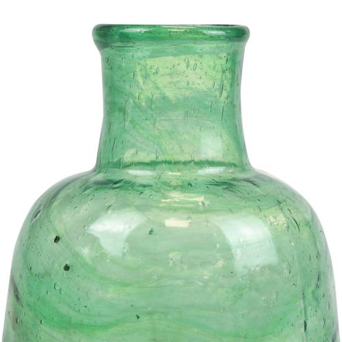 Artikel Mini glasvase blomstervase grøn Ø8,5cm H11cm