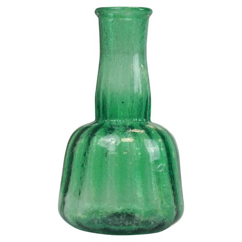 Artikel Mini glasvase blomstervase grøn Ø8,5cm H15cm