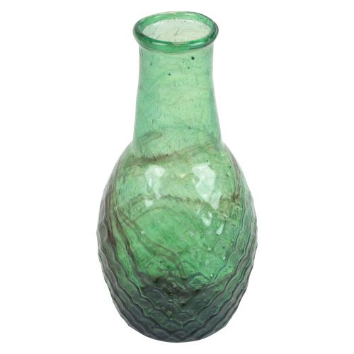 Artikel Minivase grøn glasvase blomstervase diamanter Ø6cm H11,5cm