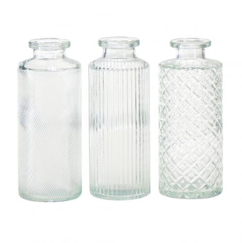 Minivaser glas dekorative flaskevaser Ø5cm H13cm 3stk