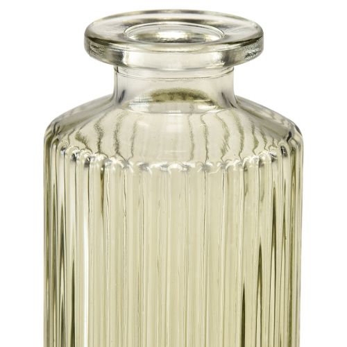 Artikel Minivaser glas med riller retro blomstervase grøn Ø5cm 4stk