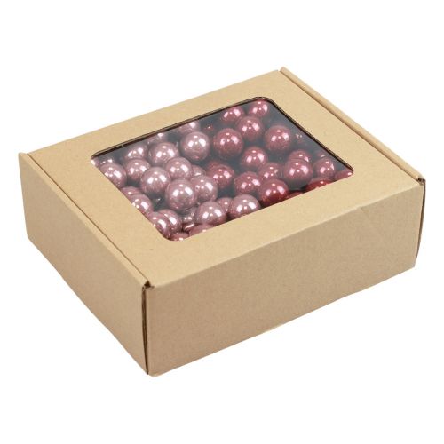 Artikel Mini julekugler trådglas bordeaux pink Ø2,5cm 140 stk