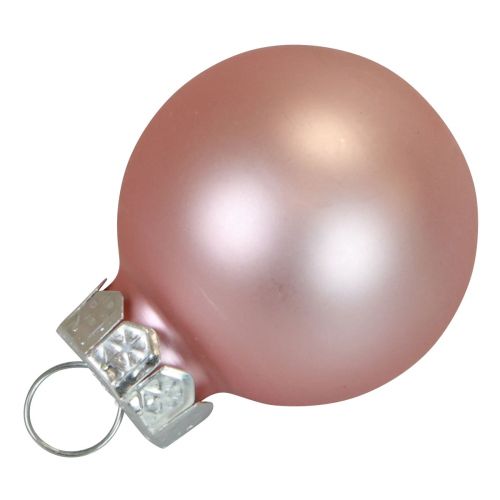 Artikel Mini julekugler glas pink mat/blank Ø2,5cm 20 stk