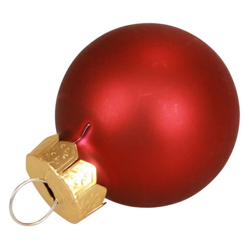 Floristik24 Mini julekugler rød mat/blank Ø2,5cm 20 stk