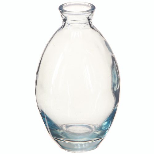 Minivaser løgformede dekorative vaser glas blåtonede H12cm 6 stk