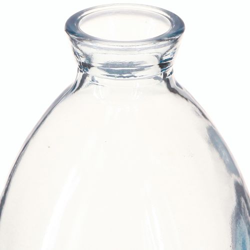 Artikel Minivaser, løgformede dekorative vaser, glas, blåtonet, H12cm, 6 stk.