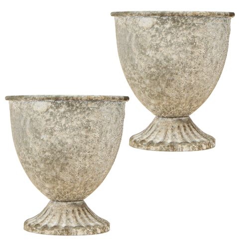 Artikel Minivaser Dekoration Bægerkop Metal Antik Ø10,5cm 11,5cm 2stk