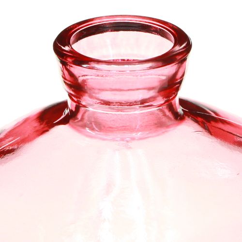 Artikel Minivaser glas løg flade pink tonet Ø9cm H6cm 6 stk