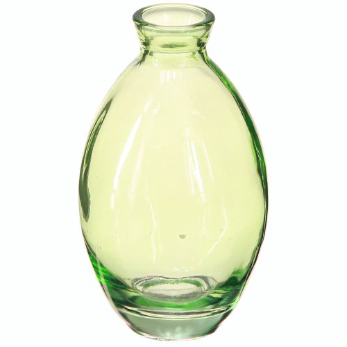 Minivaser glas løgformede glasvaser grøntonede H12cm 6 stk