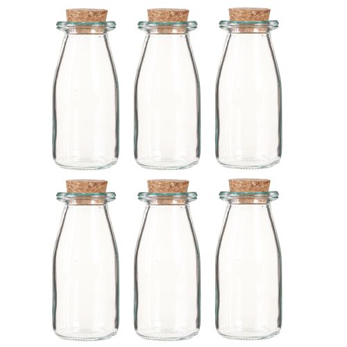 Artikel Minivaser glasvaser med kork H13,5cm Ø5,5cm 6stk