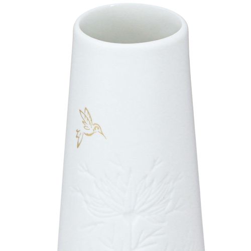 Artikel Porcelænsvase hvid med guldmotiv – Elegant blomstervase i sæt af 3 H12cm 3 stk.